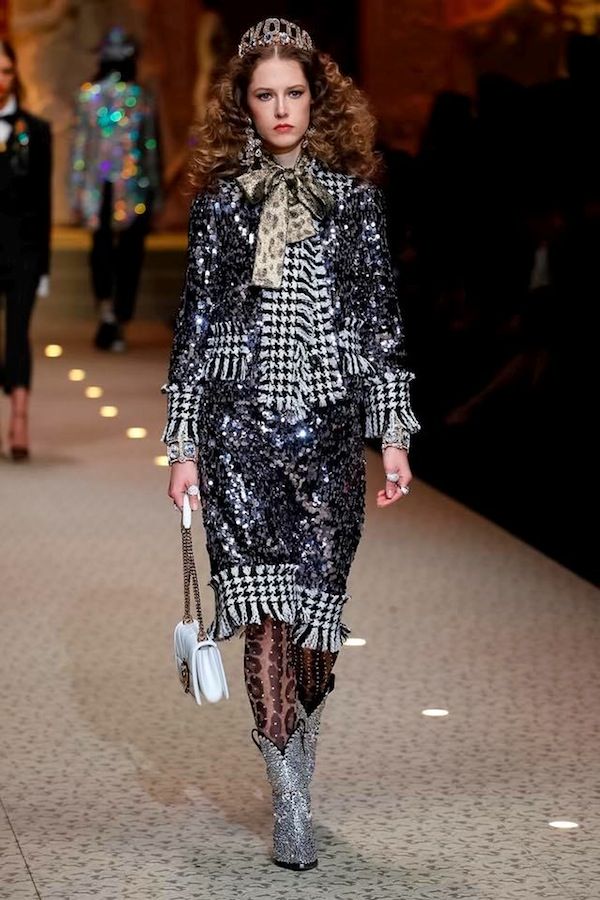 Maria Zakrzewska@ Dolce & Gabbana Ready To Wear Fall Winter 2018 Milan